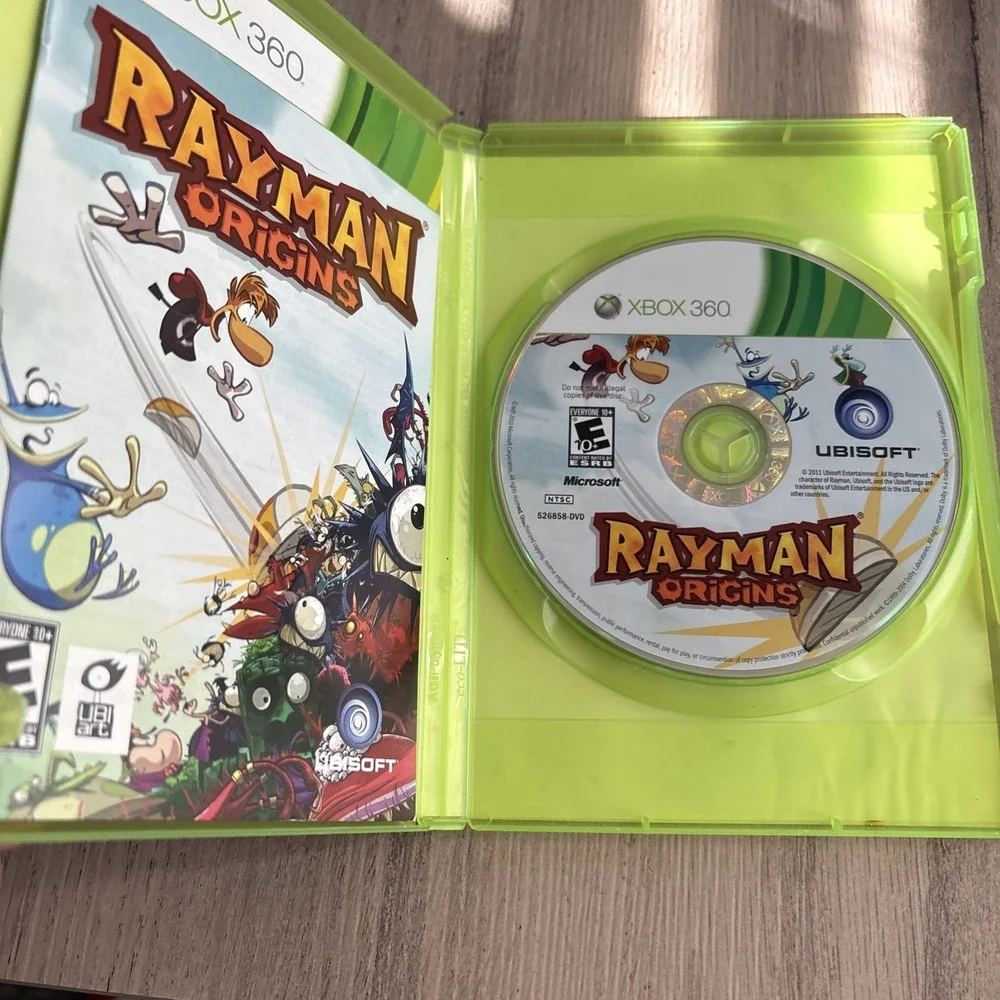 Rayman Origins (Microsoft Xbox 360, 2011) W/ Manual